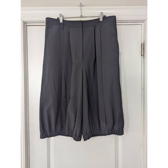 Tibi‎ Tropical Wool Tailored Bloomers size 12 black harem baggy cropped pants - Picture 1 of 8